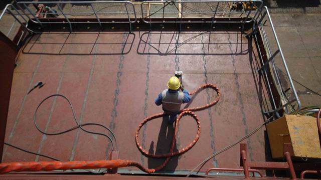 Induction heating is widely used to straighten ship decks and bulkheads.         