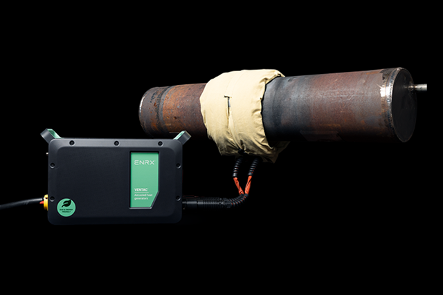 Ventac  aircooled induction heating equipment with heating blankets. Designed for preheating applications. 